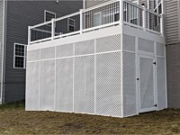 <b>Wrapped the Deck with Lattice creates Under Deck Storage in Clarksville, MD</b>